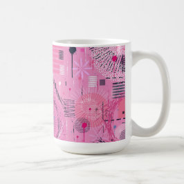 Caneca De Café Arte abstrata de sundae de morango
