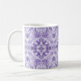 Caneca De Café Arte Abstrata em Aquarela Roxo Claro Sombra