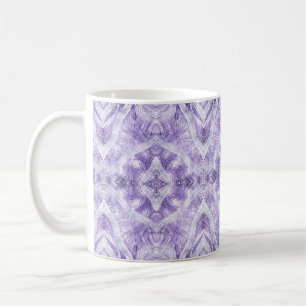 Caneca De Café Arte Abstrata em Aquarela Roxo Claro Sombra