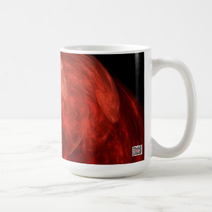 Caneca De Café Arte Abstrata Galáxia Vermelha