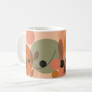Caneca De Café Arte abstrata geométrica. retrô vintage
