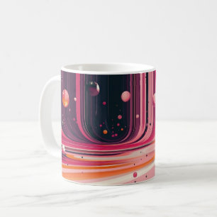 Caneca De Café Arte abstrata geométrica. retrô vintage