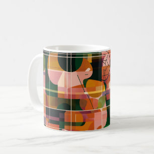 Caneca De Café Arte abstrata geométrica. retrô vintage