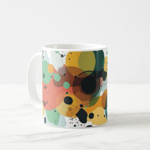 Caneca De Café Arte abstrata geométrica. retrô vintage