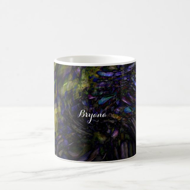 Caneca De Café Arte abstrata moderna salpico de cor artística col (Centro)