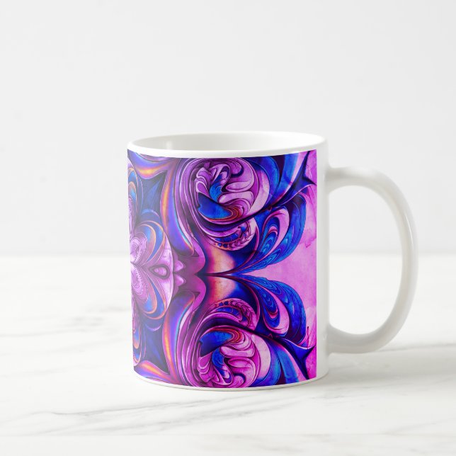 Caneca de Café Arte Abstrata Redemoinho Roxo – Flu (Direita)