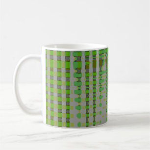 Caneca De Café Arte Abstrata Verde 1003