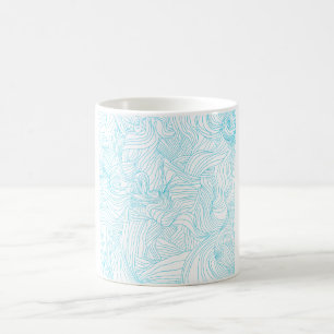 Caneca De Café arte abstrato azul