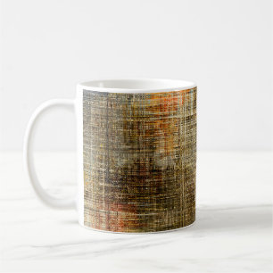 Caneca De Café Arte abstrato colorida interseção geométrica