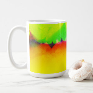 Caneca De Café Arte Abstrato Fractal Divertida