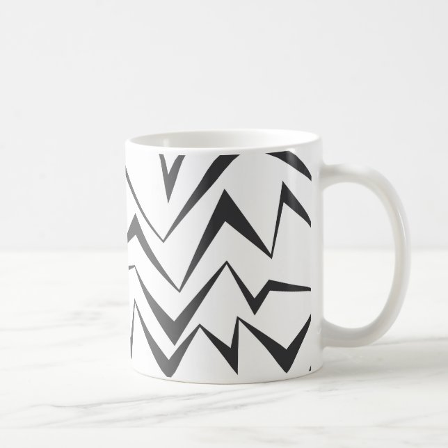 Caneca De Café Arte abstrato moderna, dinâmica, simples, ousada (Direita)