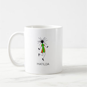 Caneca De Café Arte africana, moderna, elegante Dançarina