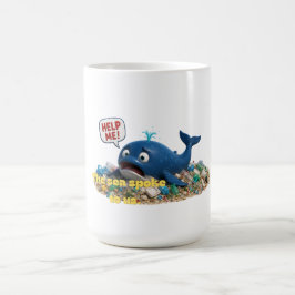 Caneca De Café Arte Ambiental Salve Nossos Oceanos