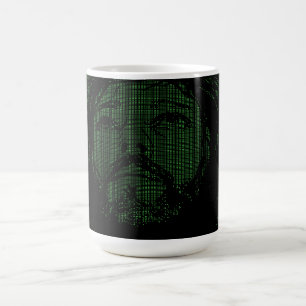 Caneca De Café Arte ASCII Jesus Coroa de Espinhos João 19:30