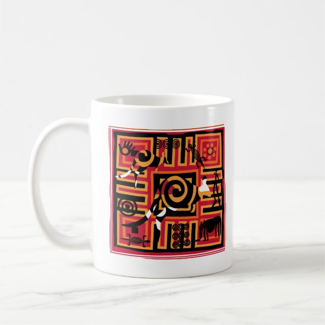 Caneca De Café Arte Autêntica Aboriginal (Esquerda)