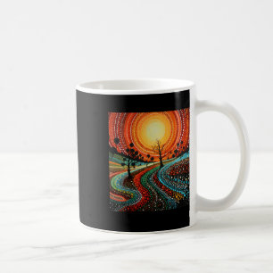Caneca De Café Arte Autêntica Aboriginal - Vinheta à Luz Solar