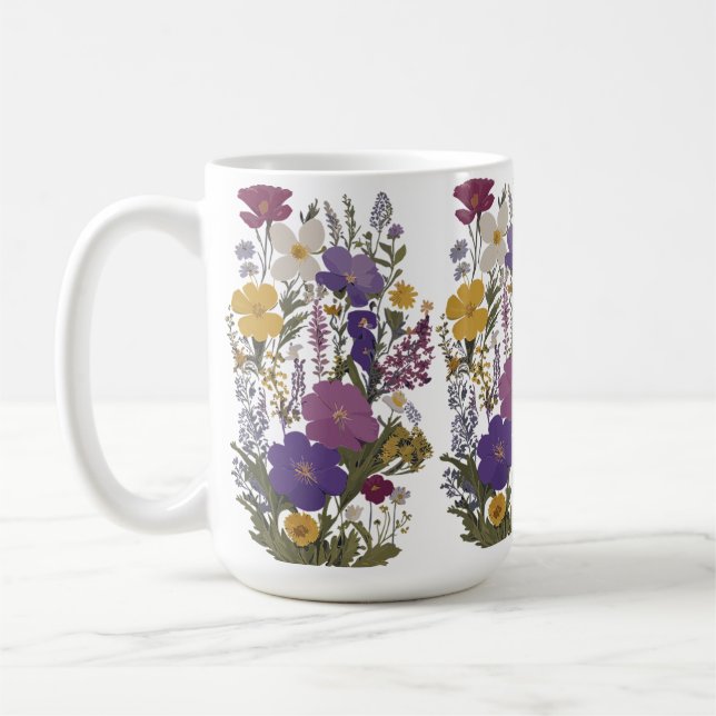 Caneca De Café Arte Botânica (Esquerda)