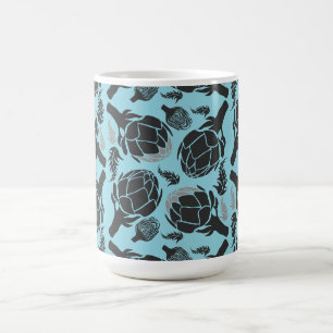 Caneca De Café Arte Botânica de Alcachofra Decoração de Casa
