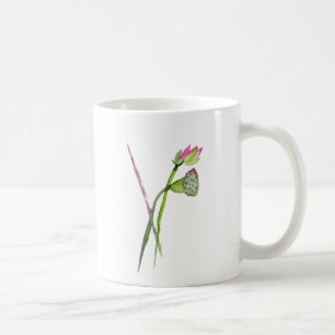 Caneca De Café Arte budista da flor rosa Lotus Zen