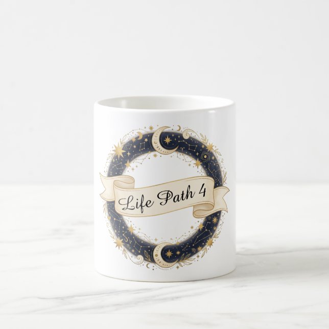 Caneca De Café Arte Celestial Personalizada do Caminho de Vida da (Centro)