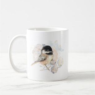 Caneca De Café Arte Chickadee Preta