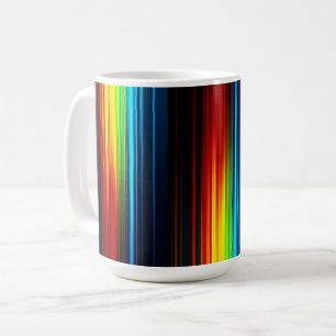 Caneca De Café Arte Colorida de Falha de Dados 