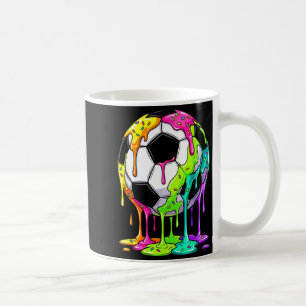Caneca De Café Arte Colorida de Futebol com Gotejamento Ilustraçã