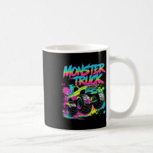 Caneca De Café Arte Colorida de Grafite de Caminhão Monstro