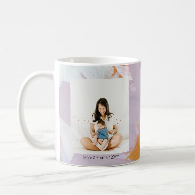 Caneca De Café Arte Colorida Melhor Mãe Presente de Dia das Mães  (Esquerda)
