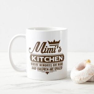 Caneca De Café Arte com palavras da cozinha da Mimi fofa