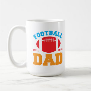 Caneca De Café Arte com palavras de futebol americano para pai 