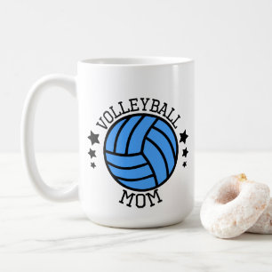 Caneca De Café Arte com palavras de mãe de volei legal 