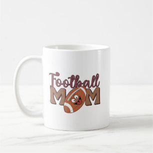 Caneca De Café Arte com palavras Mama esportes futebol legal