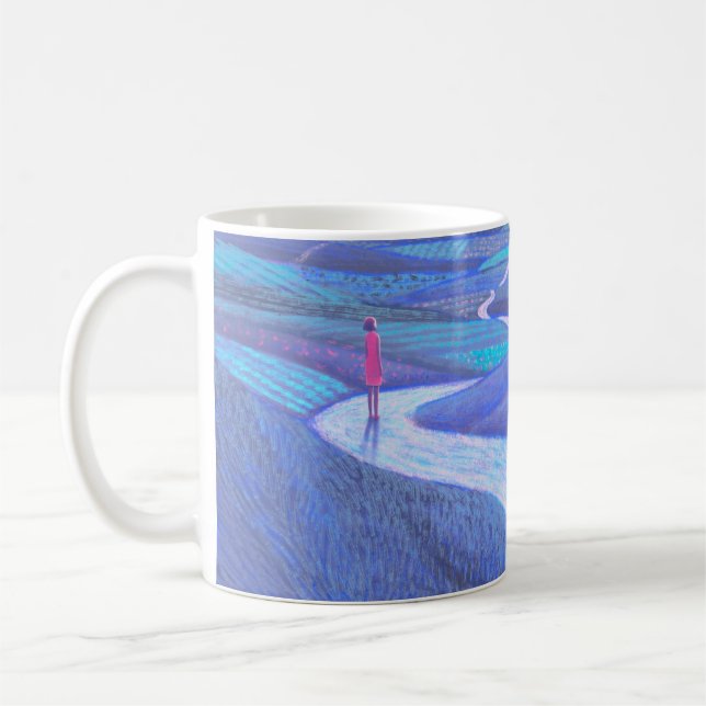 Caneca De Café Arte conceitual, trabalho de arte surreal, sonho d (Esquerda)