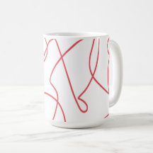 Arte Contemporânea de Linha: Vermelho e Branco