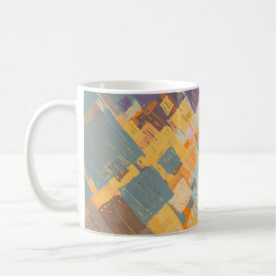 Caneca De Café Arte contemporânea. Textura colorida. Trabalho de