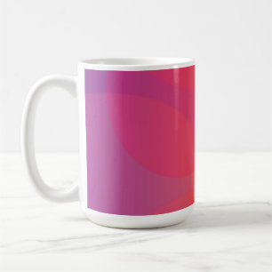 Caneca De Café Arte cor-de-rosa, alaranjada, moderna, simples,