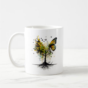 Caneca De Café Arte Criativa de Borboleta Animal