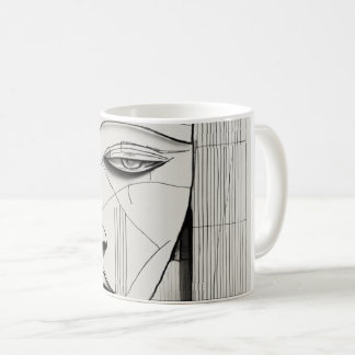 Caneca De Café Arte Cubista - Design Abstrato Moderno