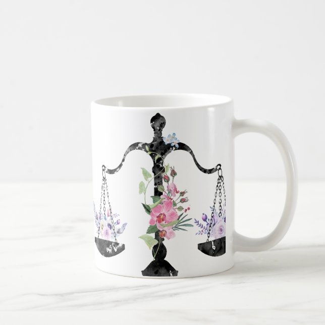 Caneca De Café Arte da Balança da Justiça (Direita)
