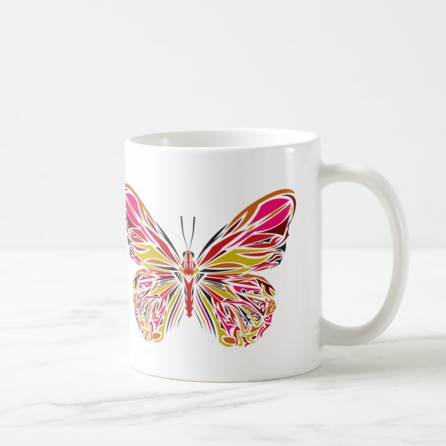 Caneca De Café Arte da Borboleta (Direita)