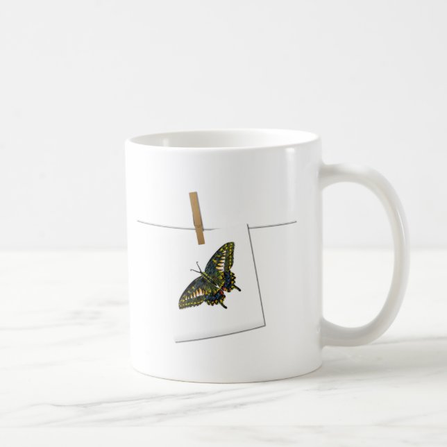 Caneca De Café Arte da Borboleta (Direita)