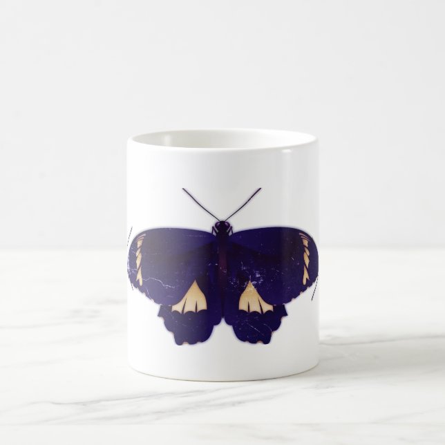 Caneca De Café Arte da Borboleta Azul (Centro)