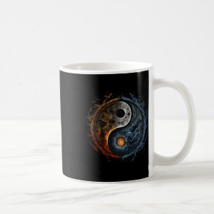 Caneca De Café Arte da Dualidade Cósmica Yin Yang Para Meditação 