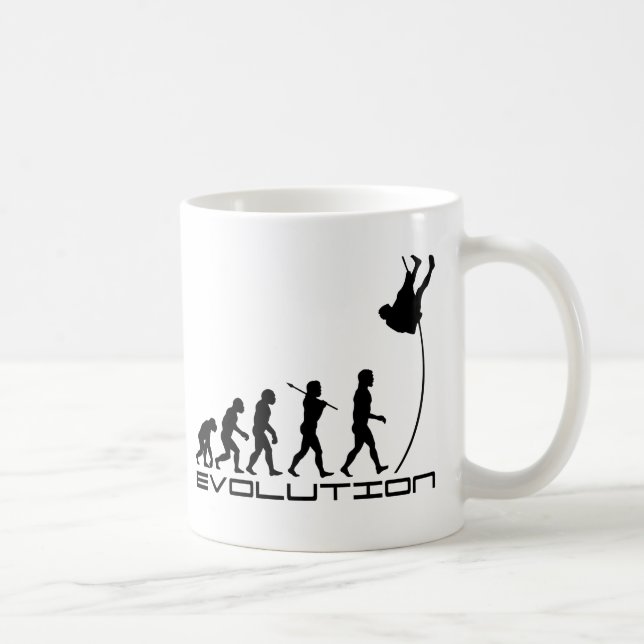 Caneca De Café Arte da evolução do esporte do Vault de pólo (Direita)