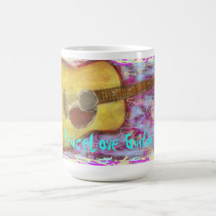 Caneca De Café Arte da guitarra de PeaceLove