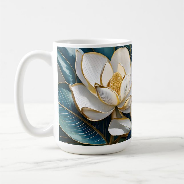Caneca De Café Arte da Magnolia Meridional (Esquerda)