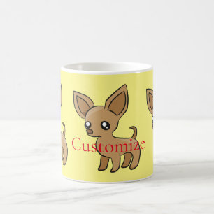 Caneca De Café Arte da Mamãe Chihuahua Fofa Thunder_Cove