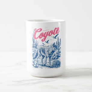 Caneca De Café Arte da Natureza Fauna Cena do Deserto de Coyote V