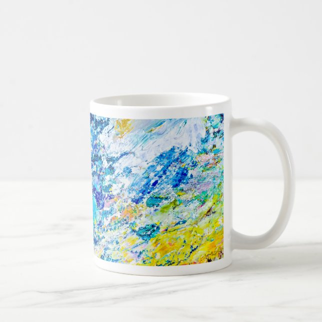Caneca De Café Arte da paleta de cores (Direita)